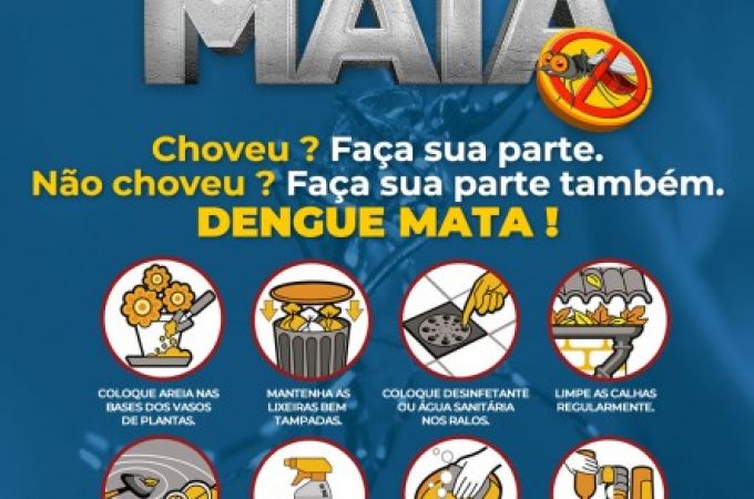 Alerta sobre os cuidados dos possíveis criadouros da Dengue