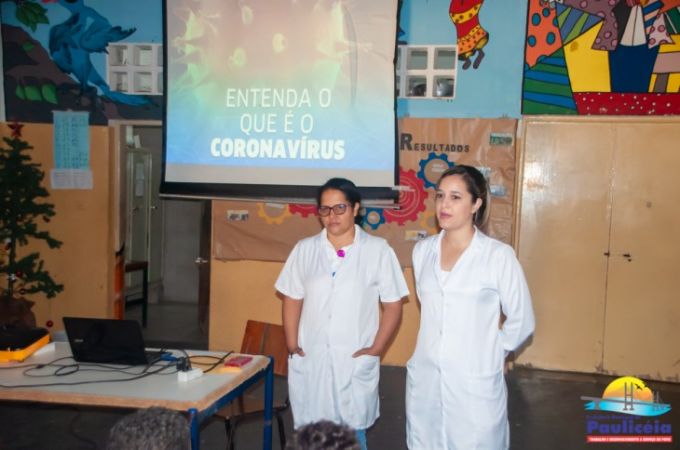 Equipe de Saúde de Pauliceia realiza palestra sobre o Coronavírus 