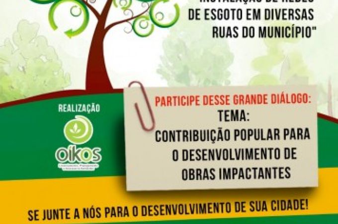 Prefeitura realiza em parceria com a o grupo OIKOS realizarÃ¡ uma live
